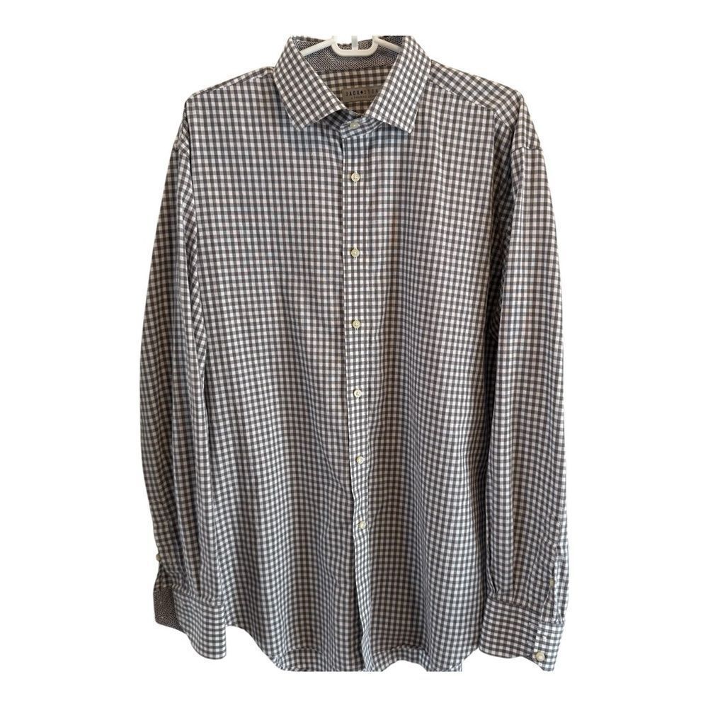 Thomas Dean Gray and White Checkered Shirt